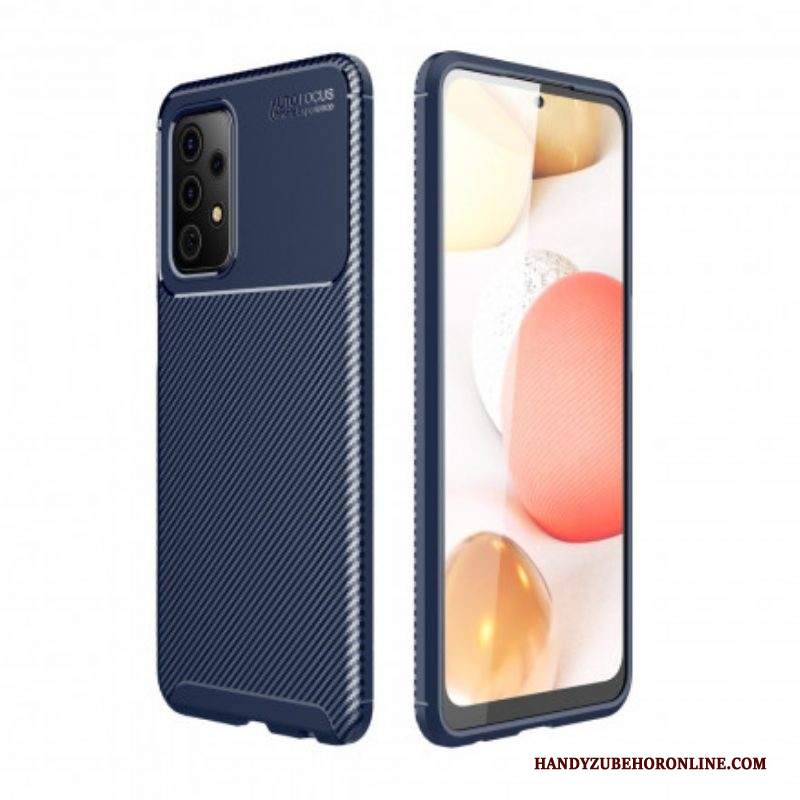 Cover Samsung Galaxy A52 4G / A52 5G / A52s 5G Struttura Flessibile In Fibra Di Carbonio