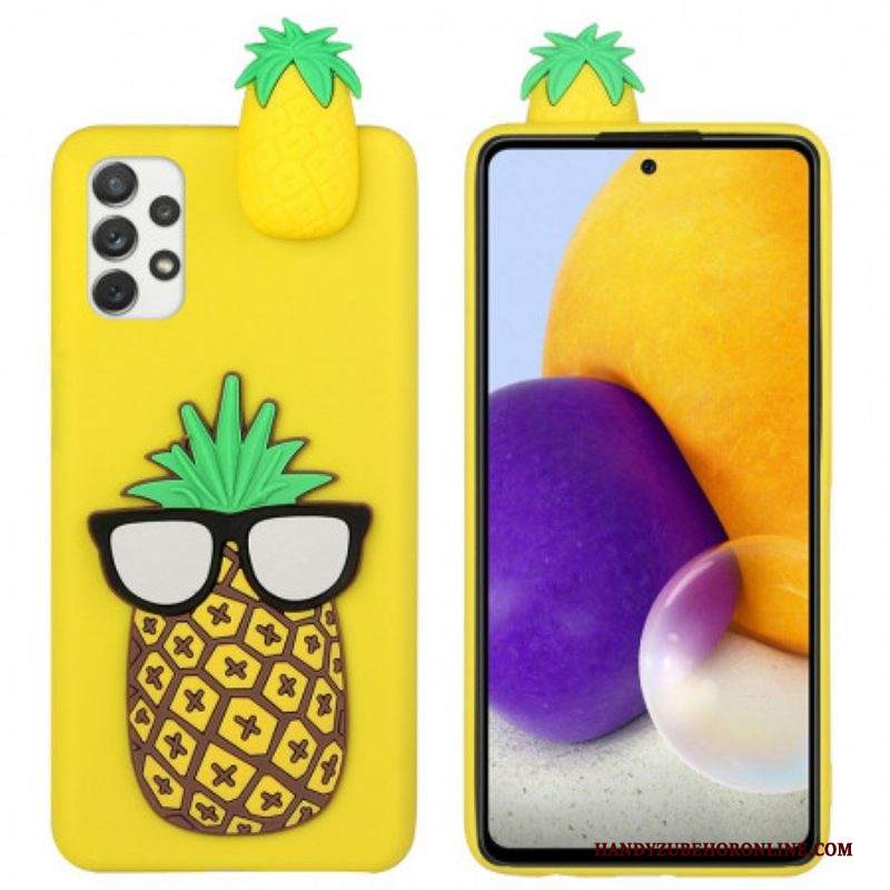 Cover Samsung Galaxy A53 5G Occhiali 3d Ananas