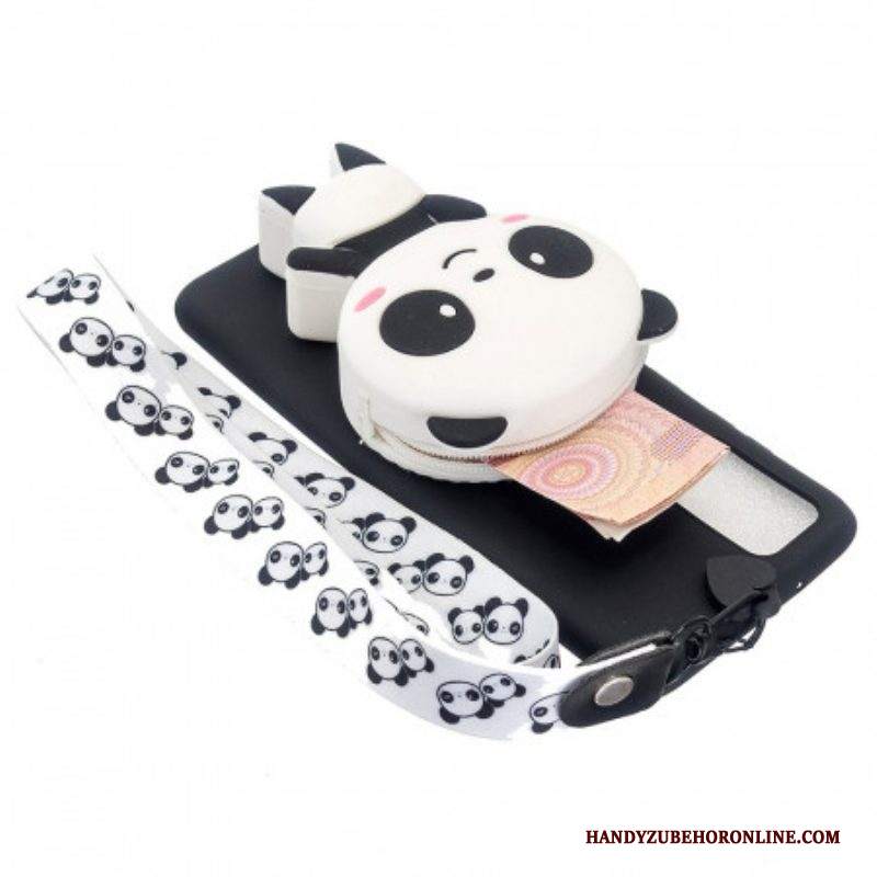 Cover Samsung Galaxy A53 5G Panda 3d Con Cordino Per Moschettone