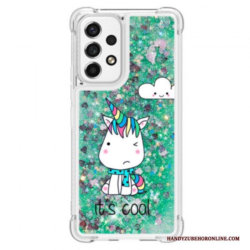 Cover Samsung Galaxy A53 5G Unicorno Glitterato