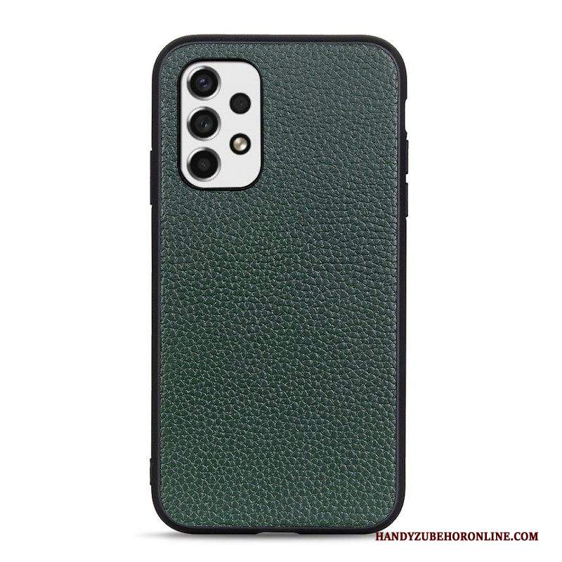 Cover Samsung Galaxy A53 5G Vera Pelle Di Litchi