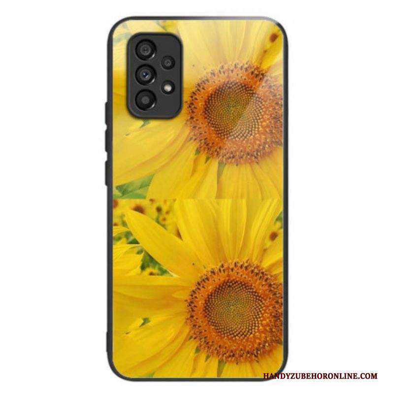 Cover Samsung Galaxy A53 5G Vetro Temperato Girasole