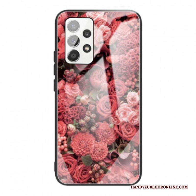 Cover Samsung Galaxy A53 5G Vetro Temperato Rose Flowers