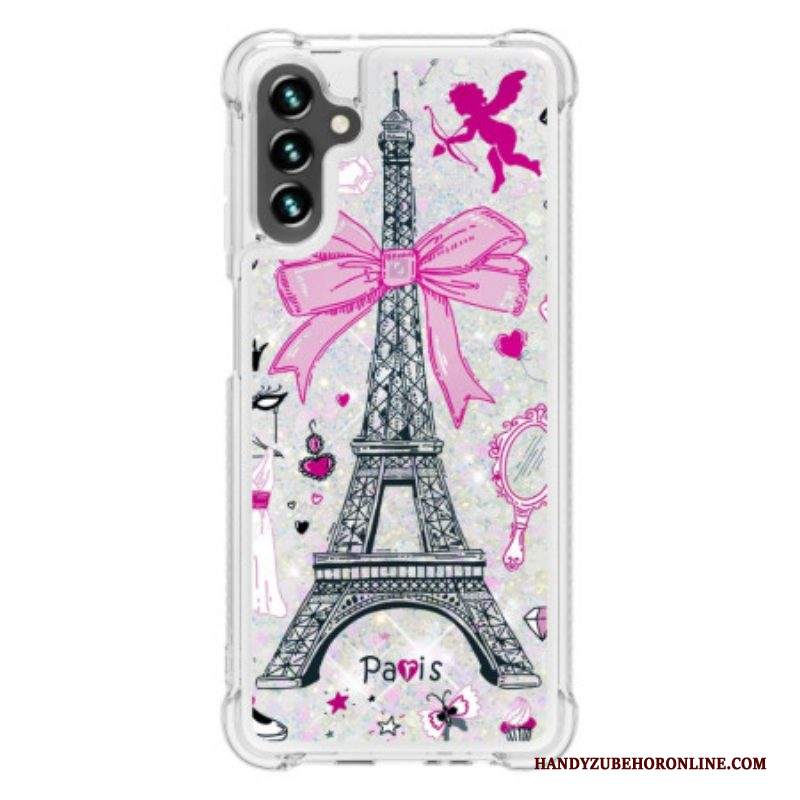 Cover Samsung Galaxy A54 5G Paillettes Torre Eiffel