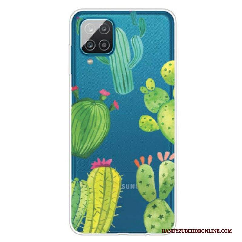 Cover Samsung Galaxy M12 / A12 Cactus Dell'acquerello