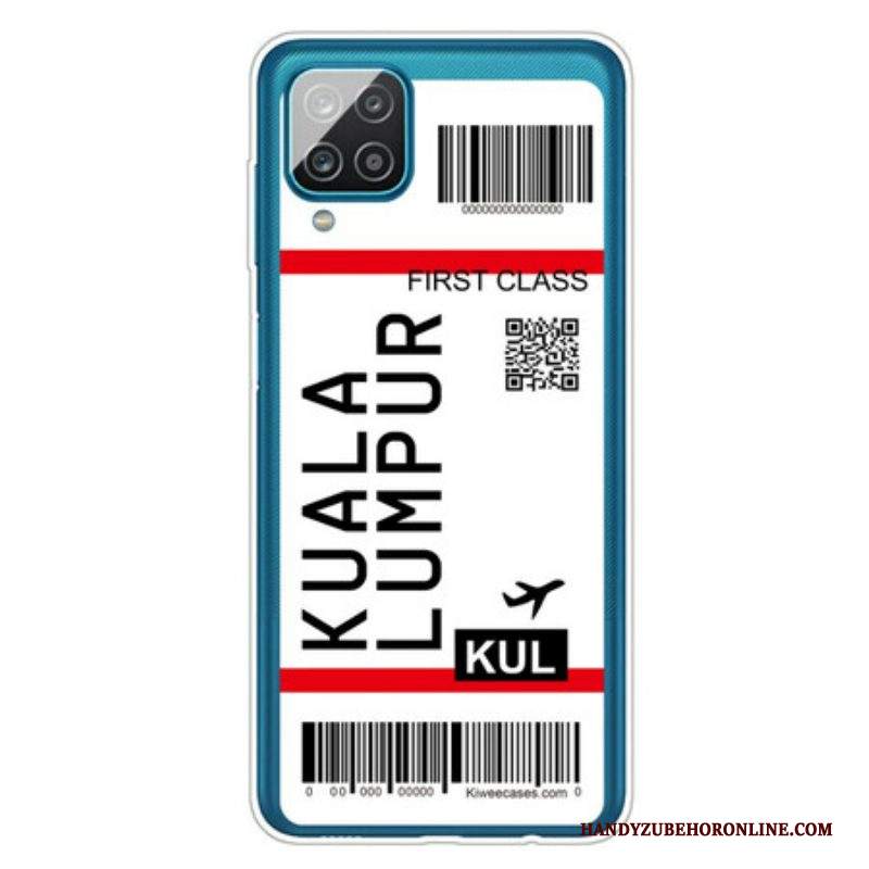 Cover Samsung Galaxy M12 / A12 Carta D'imbarco Per Kuala Lumpur