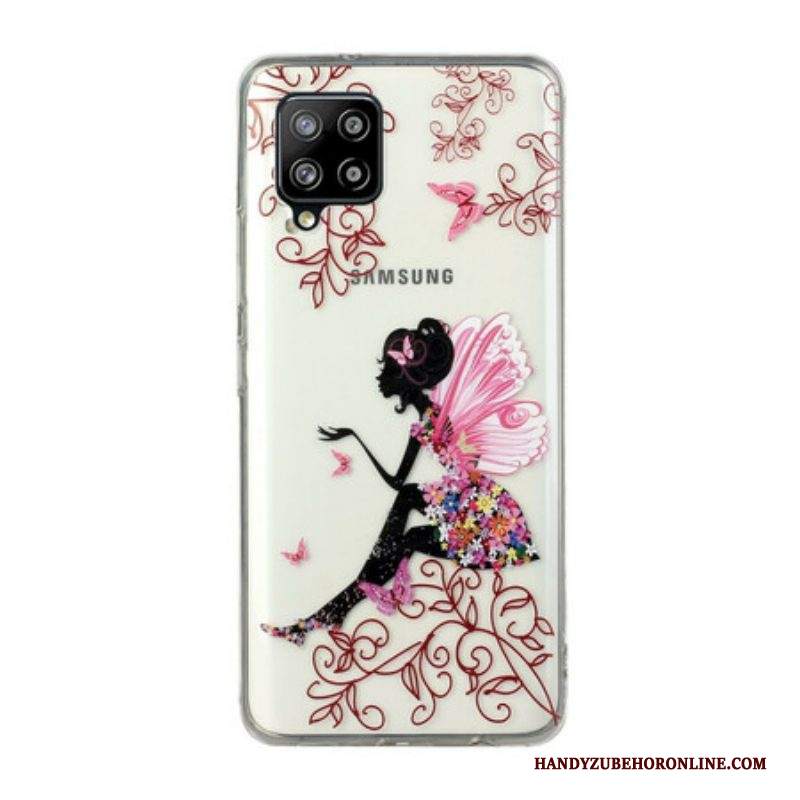 Cover Samsung Galaxy M12 / A12 Fata Dei Fiori Trasparente