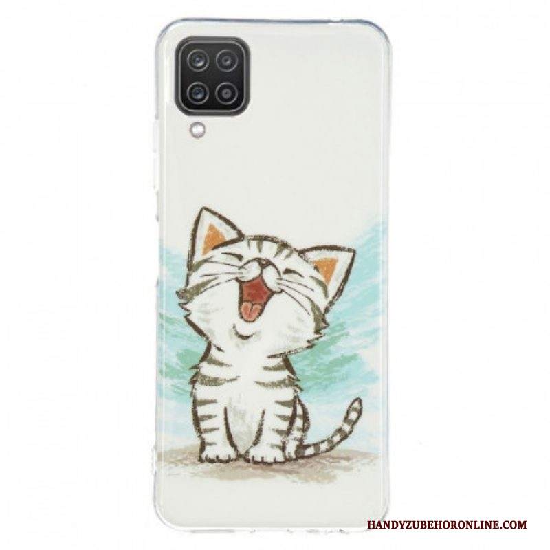 Cover Samsung Galaxy M12 / A12 Gatto Fluorescente