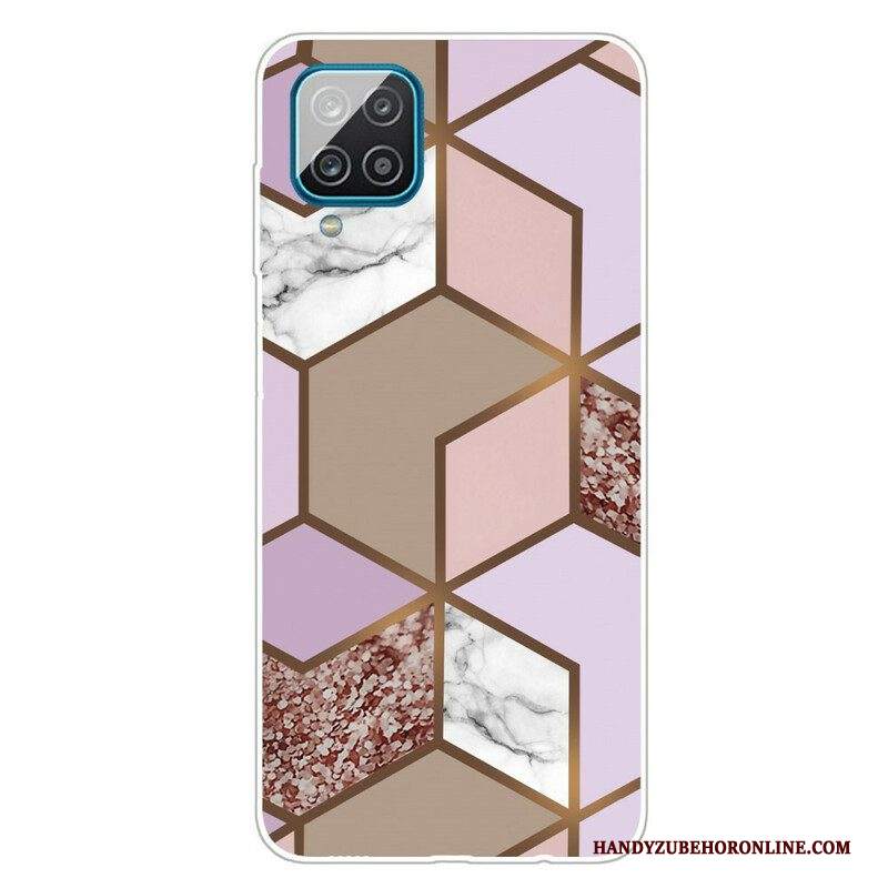 Cover Samsung Galaxy M12 / A12 Marmo Geometrico