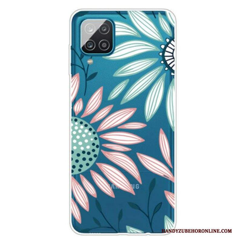 Cover Samsung Galaxy M12 / A12 Un Fiore Trasparente