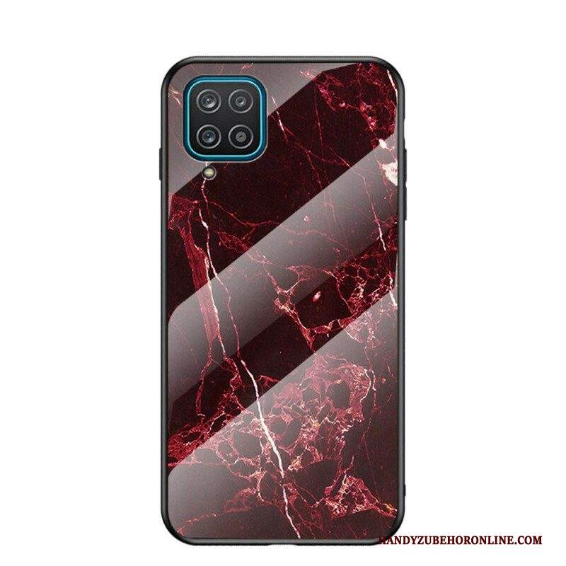 Cover Samsung Galaxy M12 / A12 Vetro Temperato Di Colore Premium