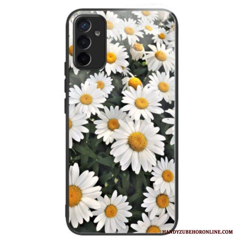 Cover Samsung Galaxy M13 Margherite In Vetro Temperato