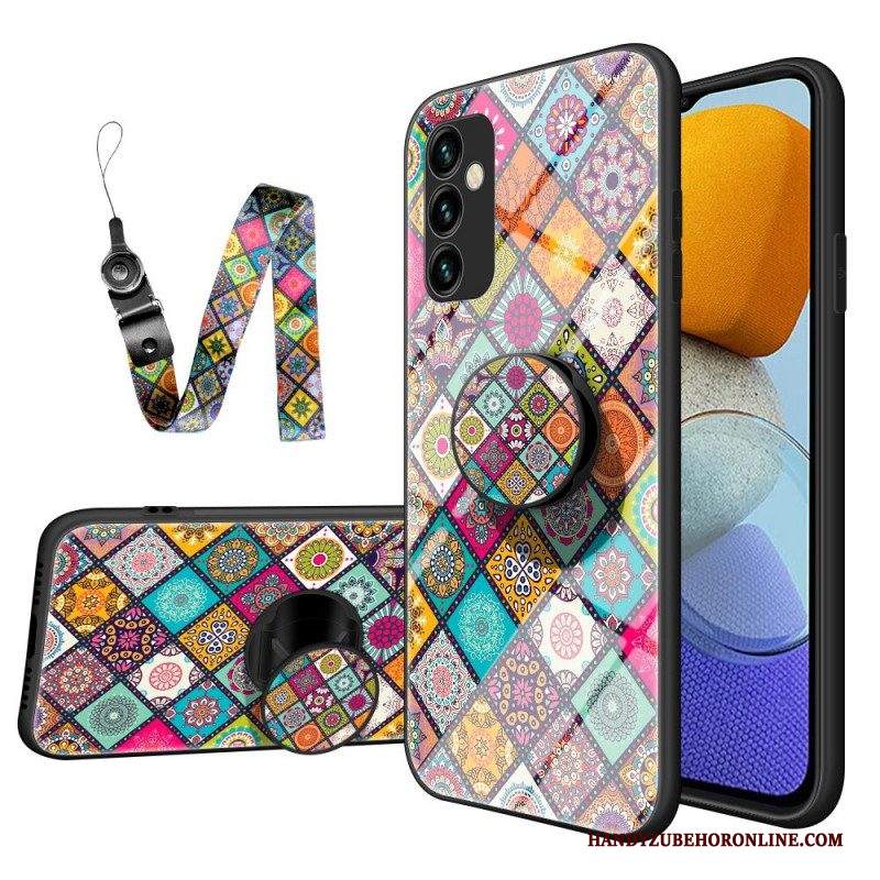 Cover Samsung Galaxy M23 5G Supporto Magnetico Patchwork