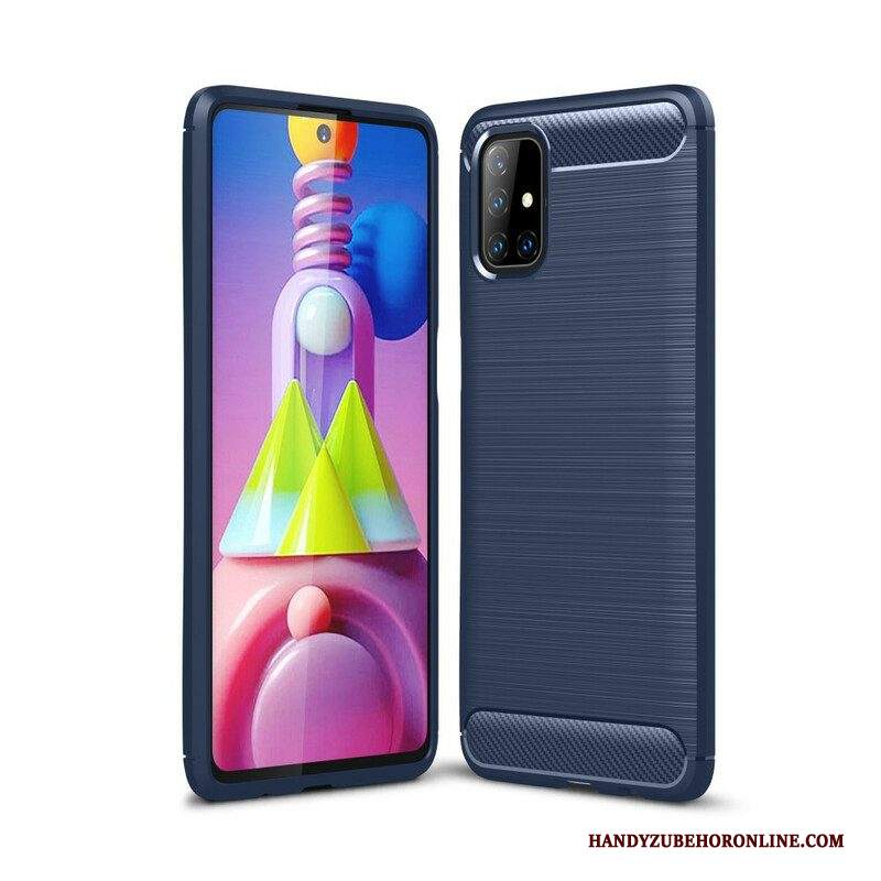 Cover Samsung Galaxy M51 Fibra Di Carbonio Spazzolata