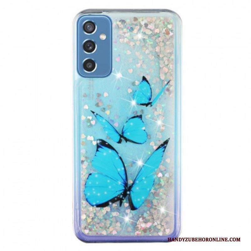 Cover Samsung Galaxy M52 5G Farfalla Di Zaffiro