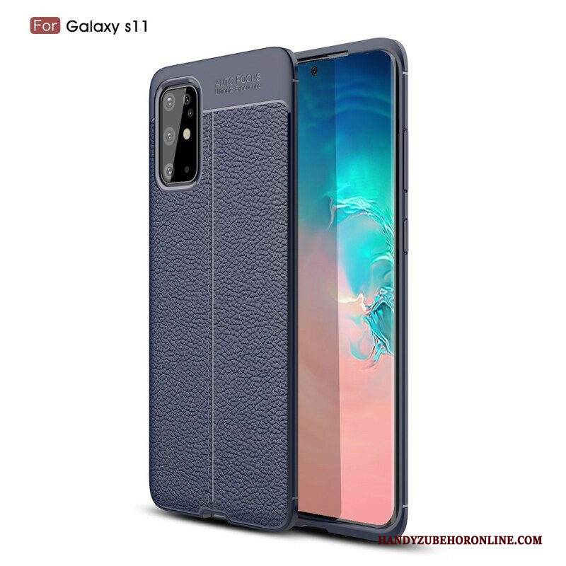 Cover Samsung Galaxy S20 Plus / S20 Plus 5G Doppia Linea Di Litchi