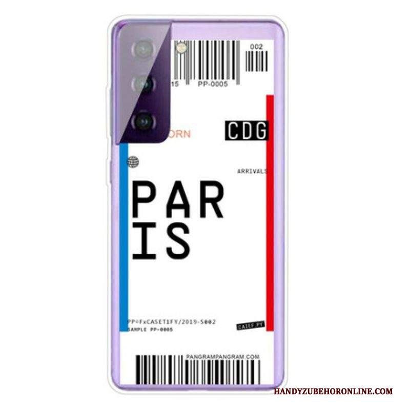 Cover Samsung Galaxy S21 5G Carta D'imbarco Per Parigi