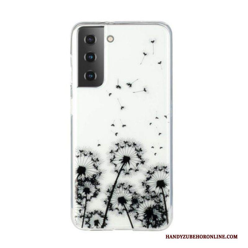 Cover Samsung Galaxy S21 5G Denti Di Leone Neri Senza Cuciture