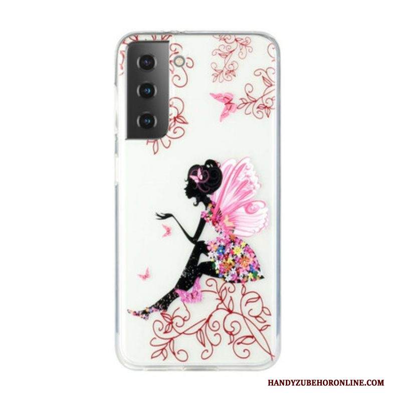 Cover Samsung Galaxy S21 5G Fata Dei Fiori Trasparente