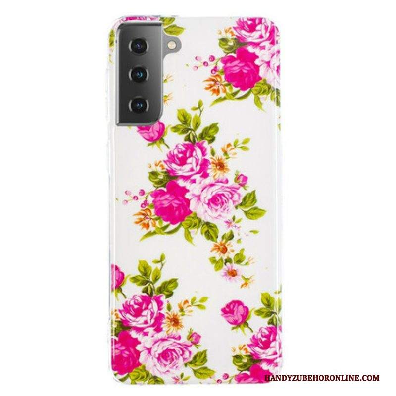 Cover Samsung Galaxy S21 5G Fiori Liberty Fluorescenti