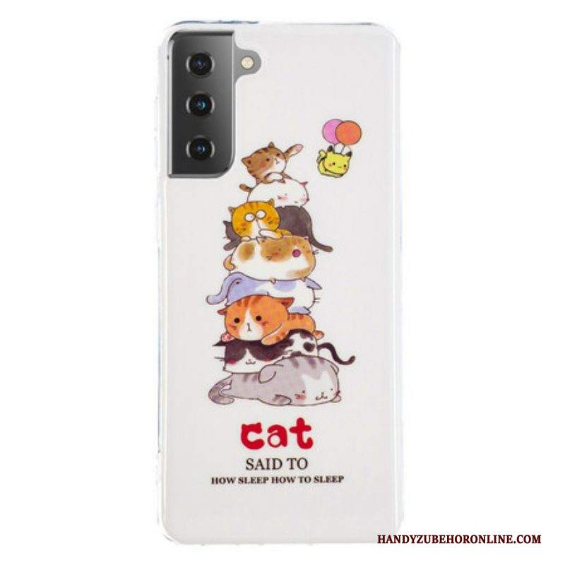 Cover Samsung Galaxy S21 5G Gatti Fluorescenti