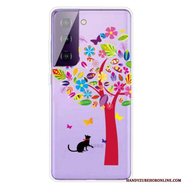 Cover Samsung Galaxy S21 5G Gatto Sotto L'albero