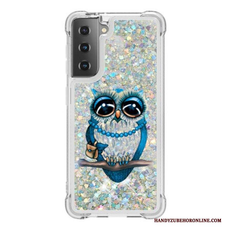 Cover Samsung Galaxy S21 5G Miss Owl Paillettes