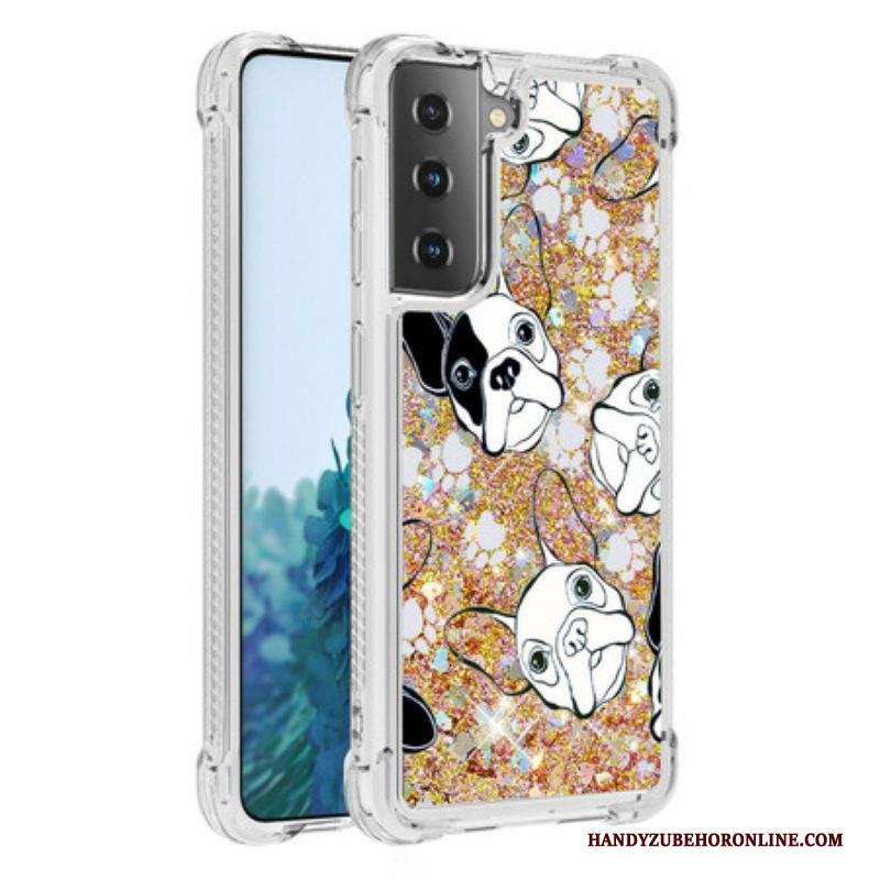 Cover Samsung Galaxy S21 5G Signor Cane Paillettes