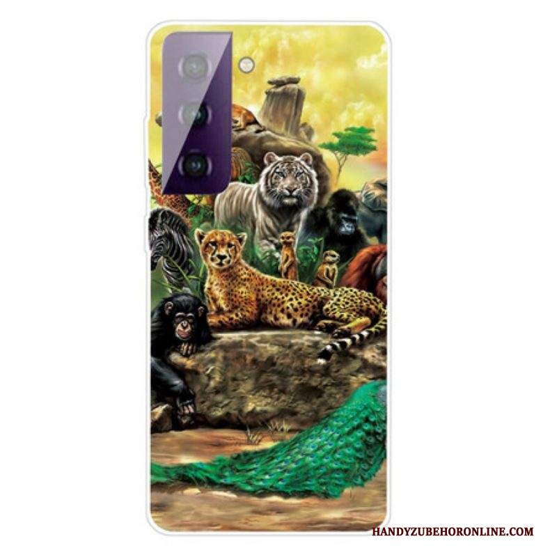 Cover Samsung Galaxy S21 FE Animali Da Safari