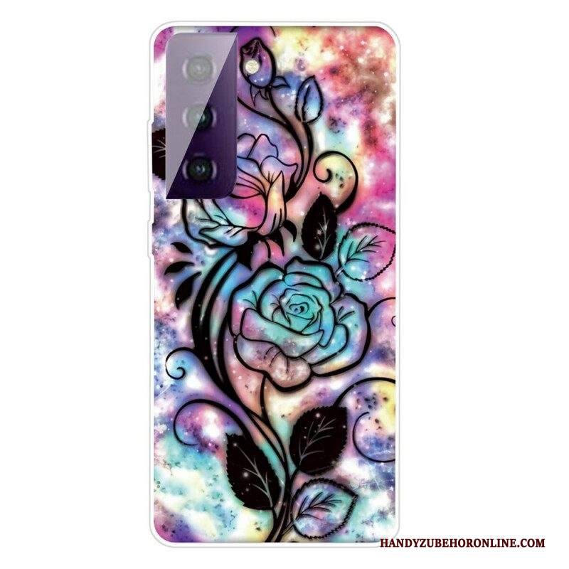 Cover Samsung Galaxy S21 FE Fiori Grafici