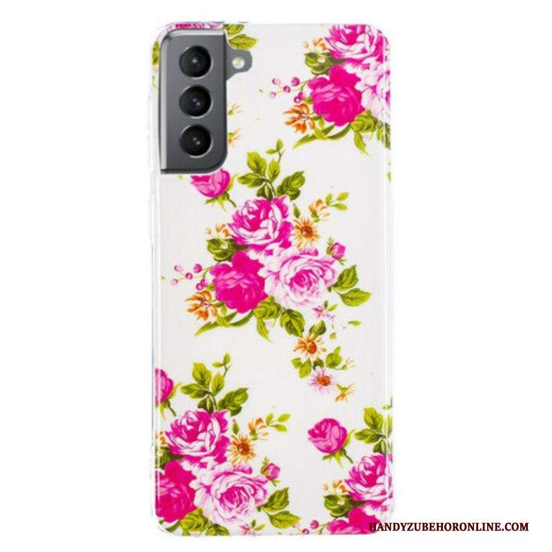 Cover Samsung Galaxy S21 FE Fiori Liberty Fluorescenti