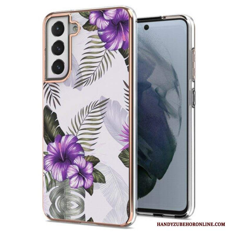 Cover Samsung Galaxy S21 FE Fiori Viola