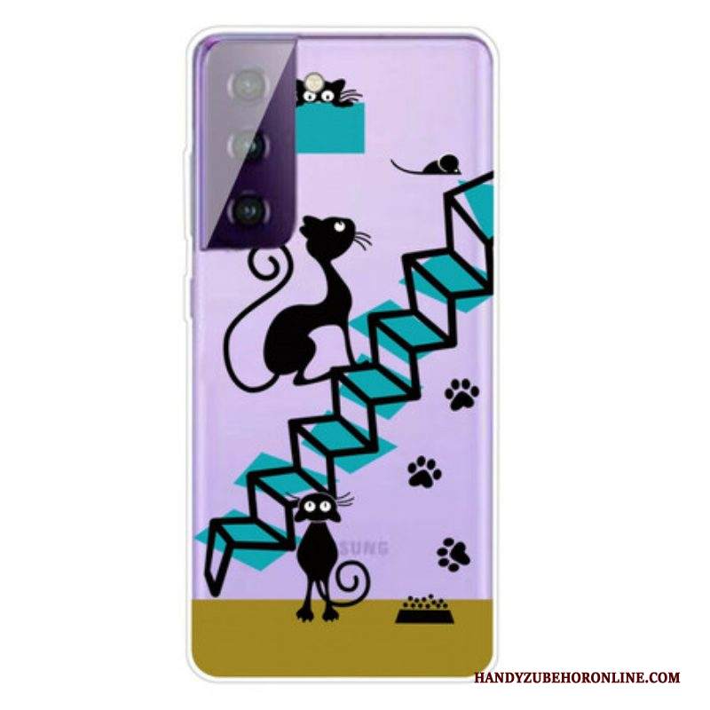 Cover Samsung Galaxy S21 FE Gatti Divertenti