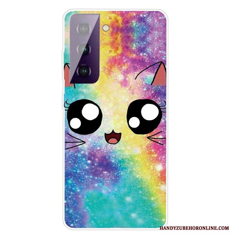 Cover Samsung Galaxy S21 FE Gatto Dei Cartoni Animati