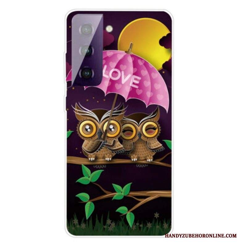 Cover Samsung Galaxy S21 FE Gufi Flessibili Dell'amore