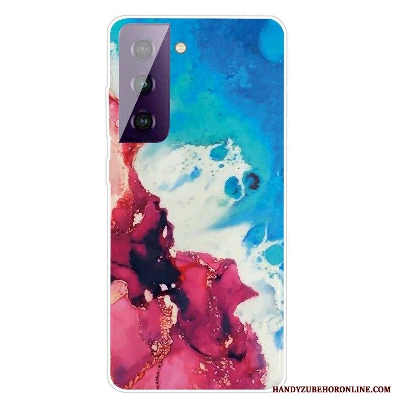 Cover Samsung Galaxy S21 FE Marmo Geometrico Variabile