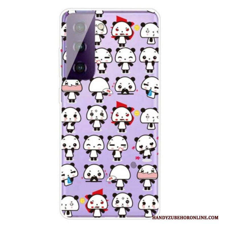 Cover Samsung Galaxy S21 FE Panda Divertenti Senza Soluzione Di Continuità