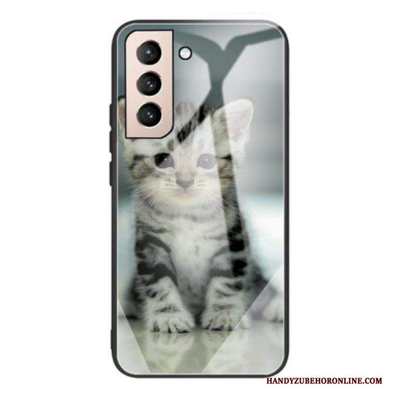 Cover Samsung Galaxy S21 FE Vetro Temperato Gattino