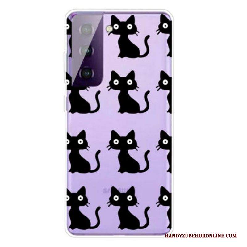 Cover Samsung Galaxy S21 Plus 5G Più Gatti Neri