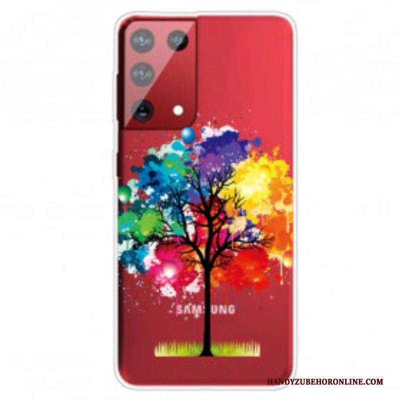 Cover Samsung Galaxy S21 Ultra 5G Albero Dell'acquerello