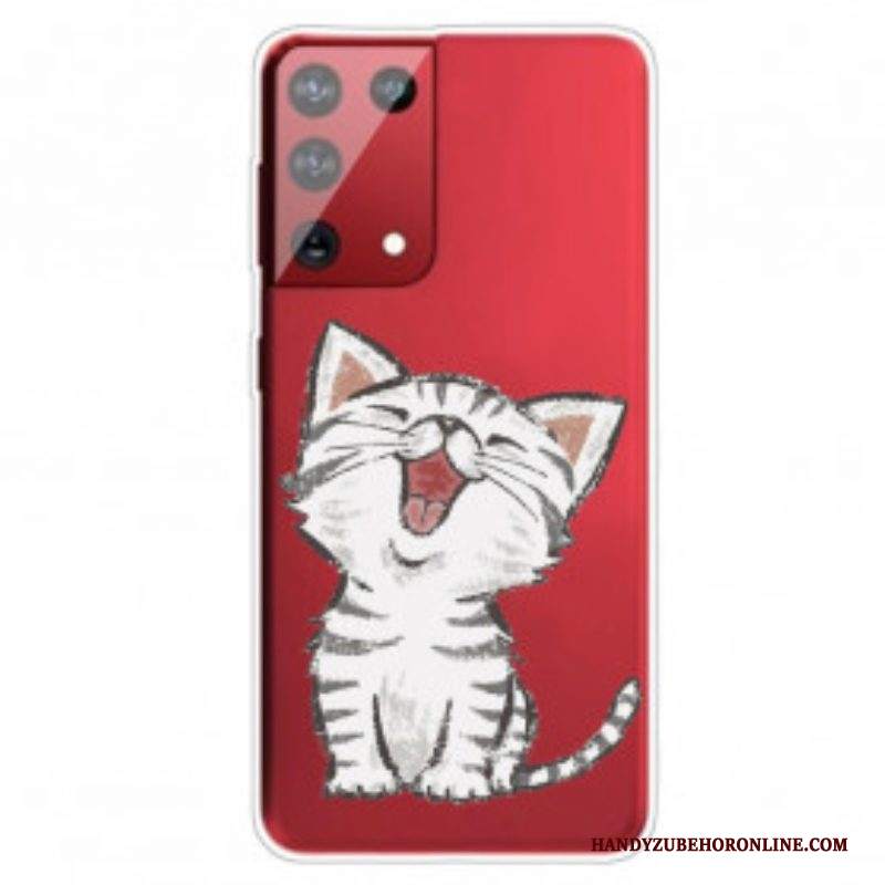 Cover Samsung Galaxy S21 Ultra 5G Gatto Amorevole