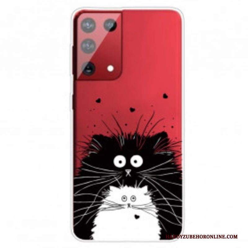 Cover Samsung Galaxy S21 Ultra 5G Guarda I Gatti