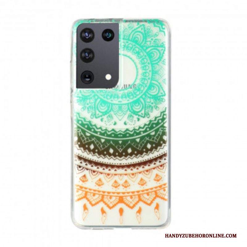 Cover Samsung Galaxy S21 Ultra 5G Mandala Fiore Senza Soluzione Di Continuità