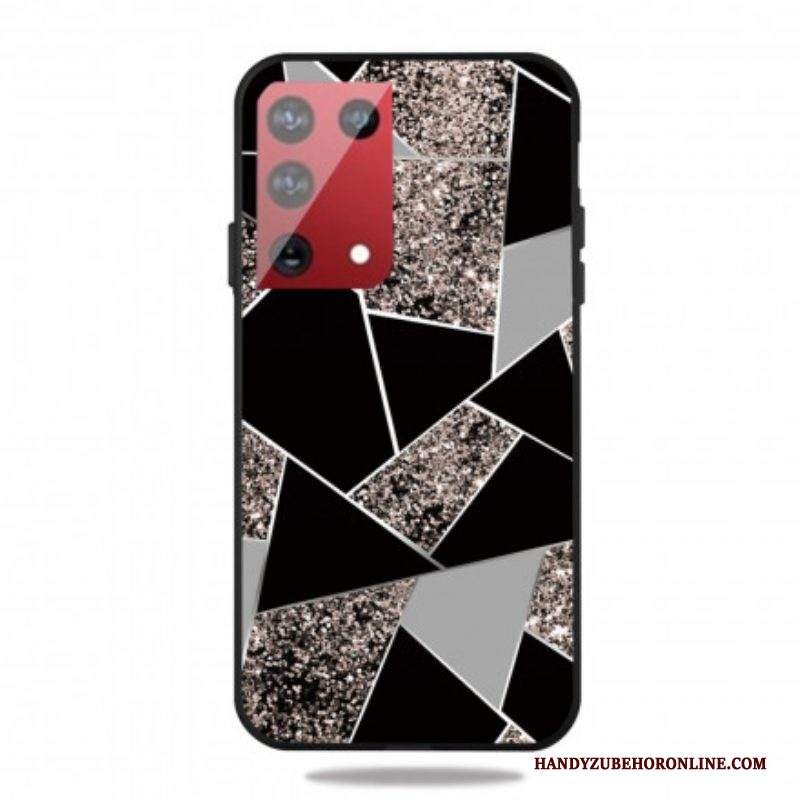 Cover Samsung Galaxy S21 Ultra 5G Marmo Geometria Colorata