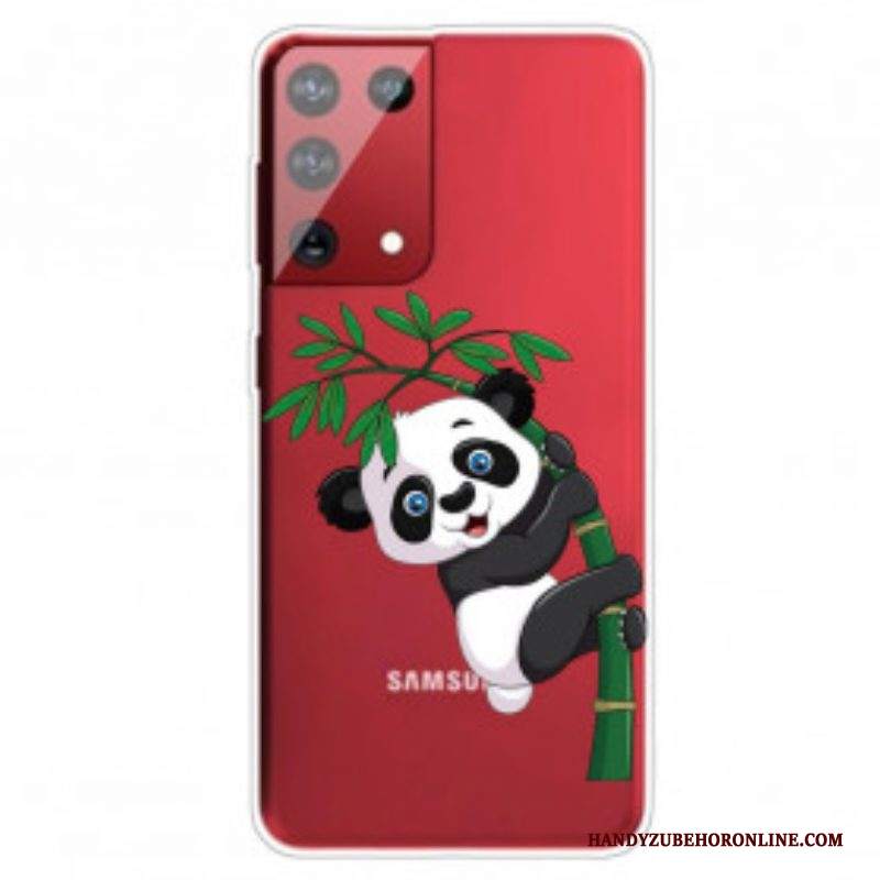 Cover Samsung Galaxy S21 Ultra 5G Panda Su Bambù