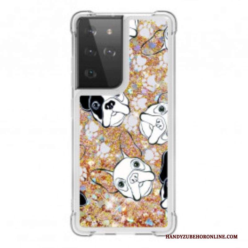 Cover Samsung Galaxy S21 Ultra 5G Signor Cane Paillettes