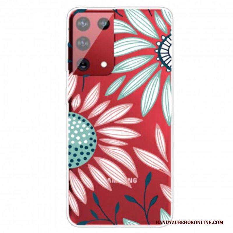 Cover Samsung Galaxy S21 Ultra 5G Un Fiore Trasparente