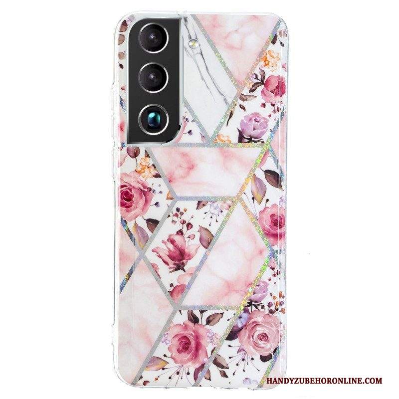 Cover Samsung Galaxy S22 5G Fiori Marmorizzati