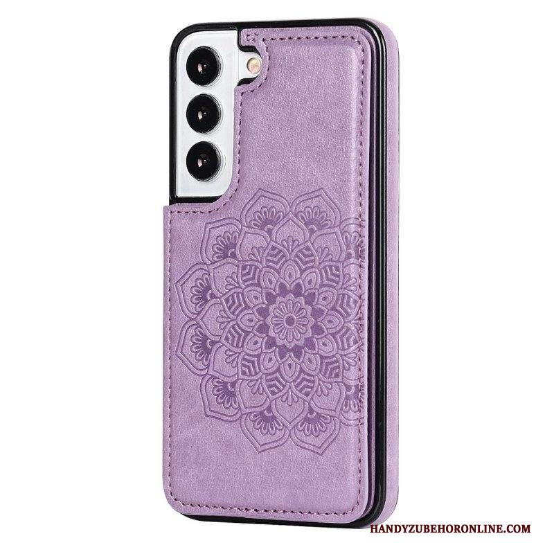 Cover Samsung Galaxy S22 5G Portacarte Con Stampa Mandala