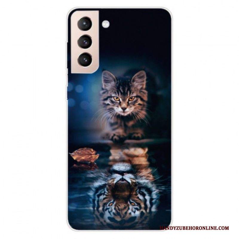 Cover Samsung Galaxy S22 5G Riflessione Del Gatto